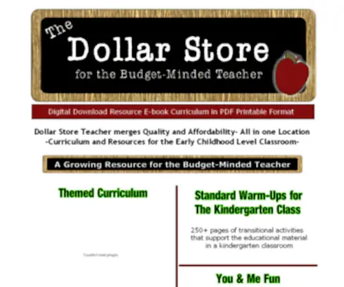 Dollarstoreteacher.com(Preschool) Screenshot
