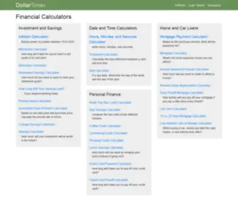 Dollartimes.com(Financial Calculators and Money) Screenshot