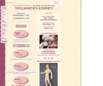 Dollmakersjourney.com(Cloth Doll Patterns and Supplies) Screenshot