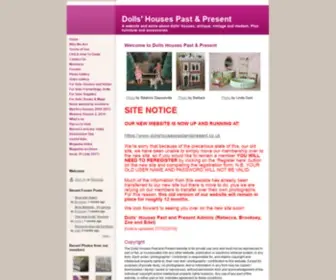 Dollshousespastandpresent.com(A collaborative information site with a quarterly ezine about dolls' houses) Screenshot