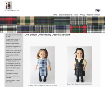 Dolluniforms.com(Doll School Uniforms by Debby's Designs Starting at $25 & Free Shipping) Screenshot