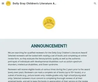 Dollygrayaward.com(Dolly Gray Children's Literature Award) Screenshot