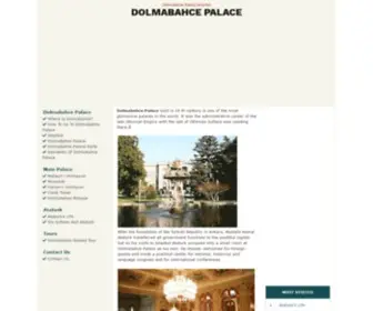 Dolmabahcepalace.com(Dolmabahce Palace built in 19 th century) Screenshot