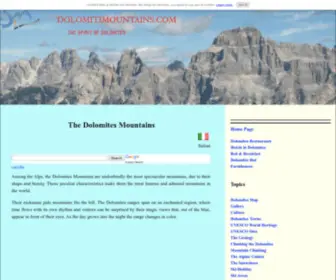 Dolomitimountains.com(The Dolomites Mountains) Screenshot