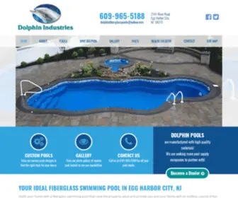 Dolphinindustriesnj.com(Fiberglass Swimming Pool) Screenshot