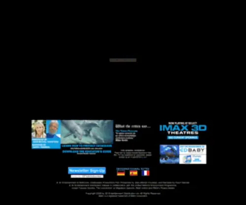 Dolphinsandwhales3D.com(Jean-Michel Cousteau's DOLPHINS AND WHALES 3D narrated by Daryl Hannah) Screenshot