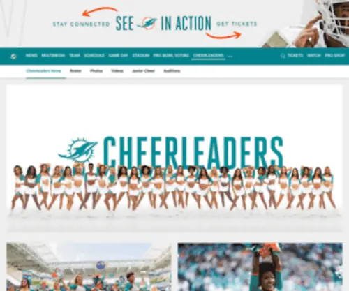 Dolphinscheerleaders.com(Miami Dolphins Cheerleaders) Screenshot