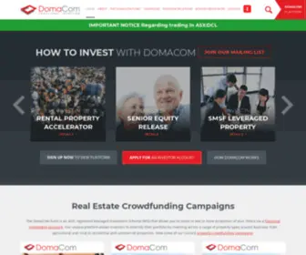 Domacom.com.au(Invest with DomaCom Ltd) Screenshot