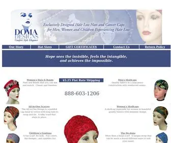 Domadesigns.com(Hats for Chemo Patients) Screenshot