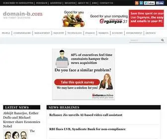 Domain-B.com(India's first online business magazine) Screenshot