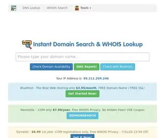Domain-Search.net(Instant domain search) Screenshot