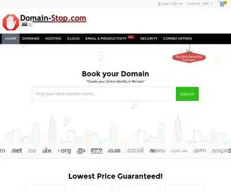 Domain-Stop.com(Domain names & web hosting company) Screenshot