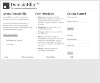 Domainblip.com(Domain Marketplace) Screenshot