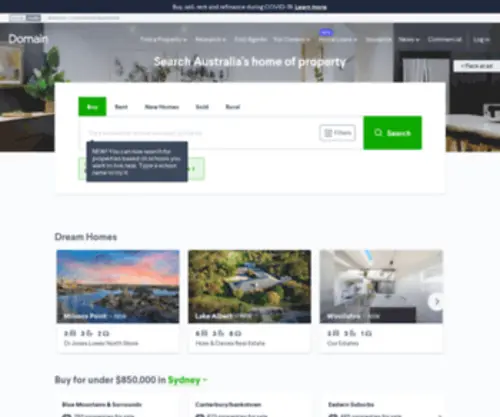 Domain.com.au(Real Estate & Properties For Sale & Rent) Screenshot
