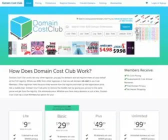 Domaincost.club(At-Cost Domain Pricing) Screenshot