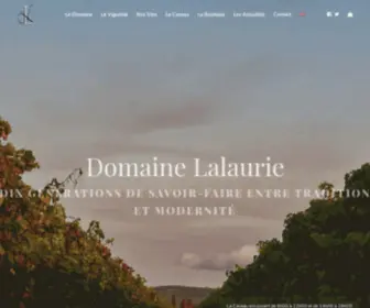 Domaine-Lalaurie.com(Domaine Lalaurie vins Coteaux de Narbonne) Screenshot