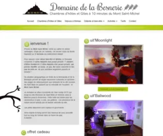 Domainedelabesnerie.com(Chambres d'hôtes et Gîtes à 10 minutes du Mont Saint) Screenshot