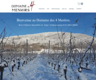 Domainedes4Menhirs.ch(Domaine des 4 Menhirs) Screenshot