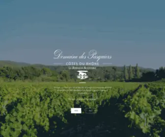 Domainedespasquiers.fr(Domaine des Pasquiers) Screenshot