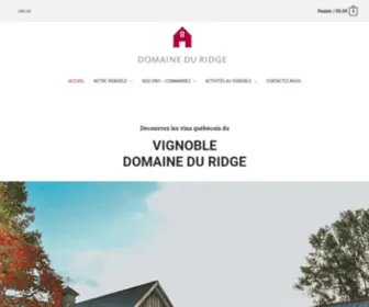 Domaineduridge.com(Vignoble Domaine du ridge) Screenshot