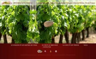 Domaineloufrejau.com(Producteur Chateauneuf du Pape) Screenshot