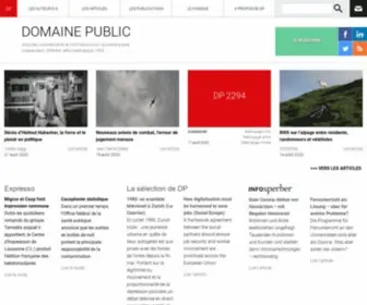 Domainepublic.ch(Domaine Public: journal d'actualité suisse en ligne) Screenshot