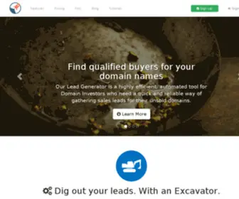 Domainero.com(Lead Finder and Lead Generator for Domain professionals) Screenshot