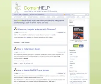 Domainhelp.com(DNS and Domain name FAQs) Screenshot