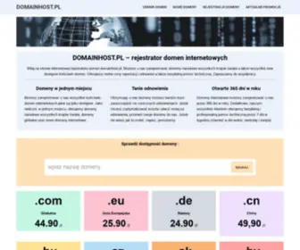 Domainhost.pl(Rejestrator domen internetowych) Screenshot