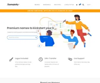 Domainify.com(Premium Domains for Sale) Screenshot