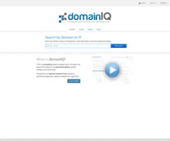 Domainiq.com(Comprehensive domain name intelligence) Screenshot