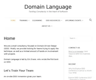 Domainlanguage.com(About domain language we are a small consultancy focused on domain) Screenshot