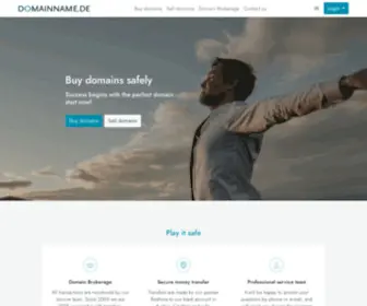 Domainname.de(Buy & sell domains safely) Screenshot