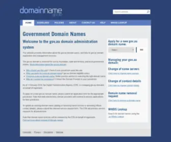 Domainname.gov.au(Government Domain Names) Screenshot