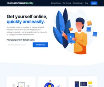 Domainnamesanity.com(Affordable Domain Names & Web Site Hosting) Screenshot