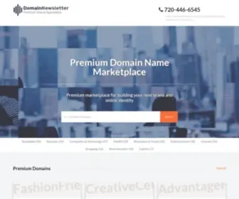 Domainnewsletter.com(Premium Domain Name Marketplace) Screenshot