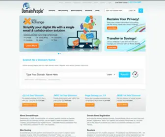 Domainpeople.com(Domain Name Registration and Web Hosting) Screenshot