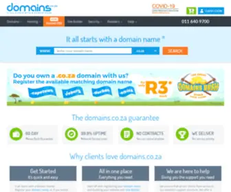 Domains.co.za(Web Hosting) Screenshot
