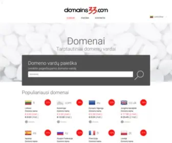 Domains33.com(Domenų) Screenshot