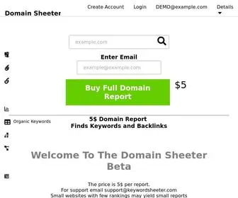 Domainsheeter.com(Domain Sheeter) Screenshot