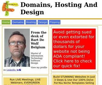 Domainshostinganddesign.com(Domains, Hosting And Design) Screenshot