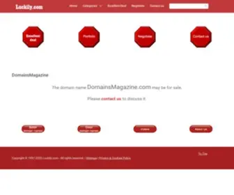 Domainsmagazine.com(Luckily.com the quality generic domain name specialist) Screenshot