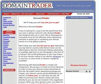 Domaintrader.ca(Buy and sell previously registered top level and country code domain names at) Screenshot