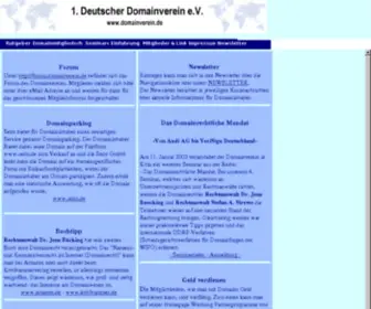 Domainverein.de(Erster Deutscher Domain e.V) Screenshot