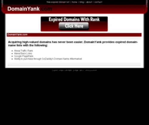 Domainyank.com(Domainyank) Screenshot