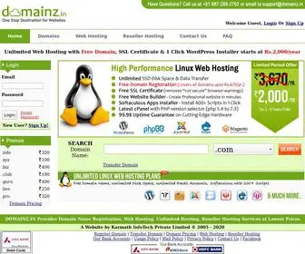 Domainz.in(Domain Names) Screenshot