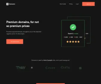 Domainz.io(Premium domains) Screenshot