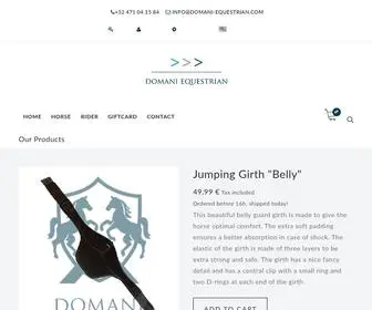 Domani-Equestrian.com(De webshop voor al uw goedkope paardenspullen) Screenshot