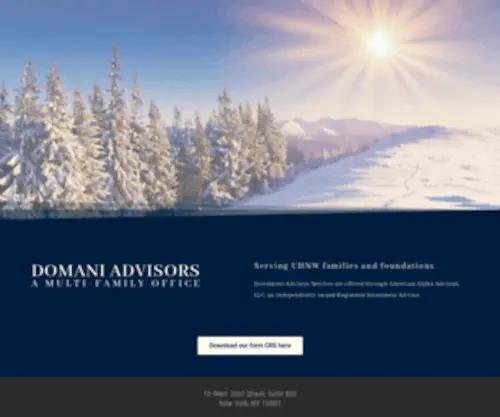 Domaniadvisors.com(A multi) Screenshot