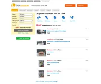 Domannonces.com(Petites annonces Martinique Guadeloupe Guyane Réunion) Screenshot